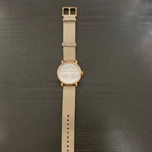 Grey (rose gold hardware) Marc by Marc Jacobs watch.